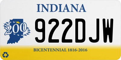 IN license plate 922DJW