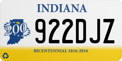 IN license plate 922DJZ