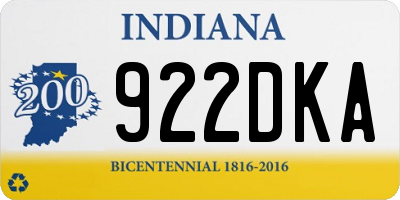 IN license plate 922DKA
