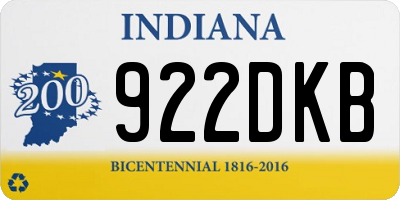 IN license plate 922DKB