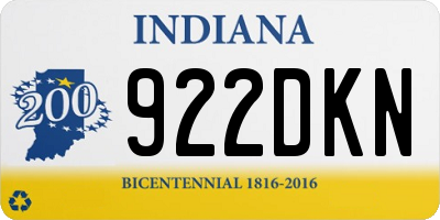 IN license plate 922DKN
