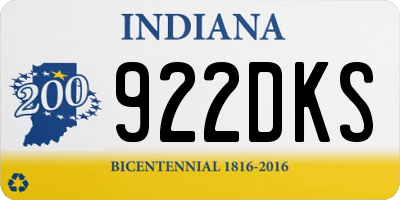 IN license plate 922DKS