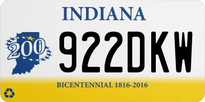 IN license plate 922DKW