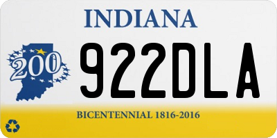 IN license plate 922DLA