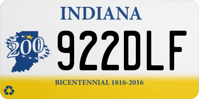 IN license plate 922DLF