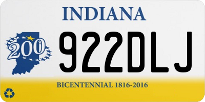 IN license plate 922DLJ