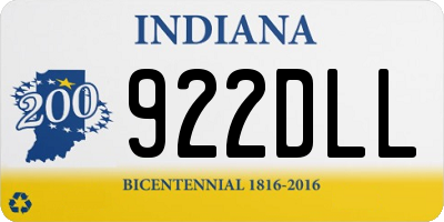 IN license plate 922DLL