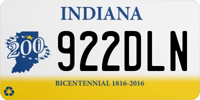 IN license plate 922DLN