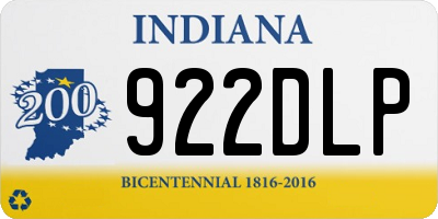 IN license plate 922DLP