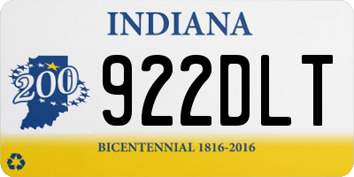 IN license plate 922DLT