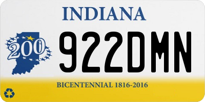 IN license plate 922DMN