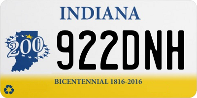 IN license plate 922DNH
