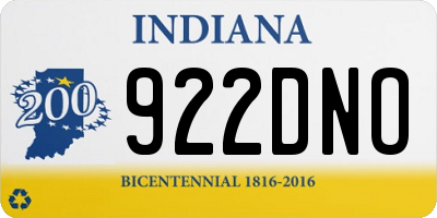 IN license plate 922DNO