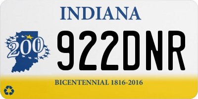 IN license plate 922DNR