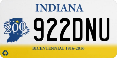IN license plate 922DNU