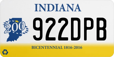 IN license plate 922DPB