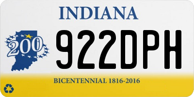 IN license plate 922DPH