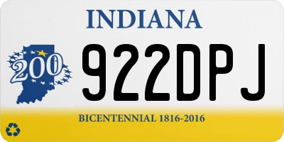 IN license plate 922DPJ
