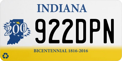 IN license plate 922DPN