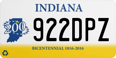 IN license plate 922DPZ