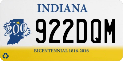 IN license plate 922DQM