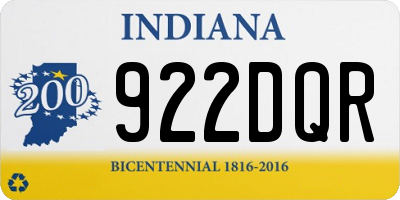 IN license plate 922DQR