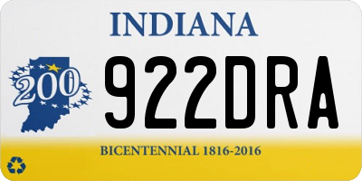 IN license plate 922DRA
