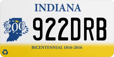 IN license plate 922DRB
