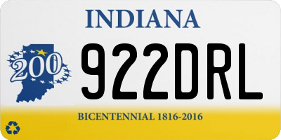 IN license plate 922DRL