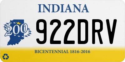 IN license plate 922DRV