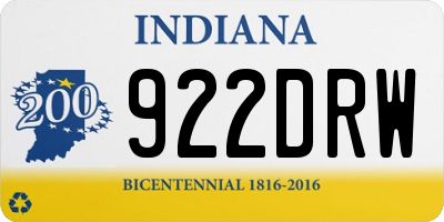 IN license plate 922DRW