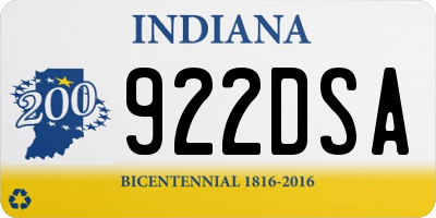 IN license plate 922DSA