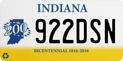IN license plate 922DSN