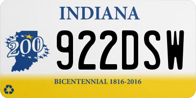 IN license plate 922DSW