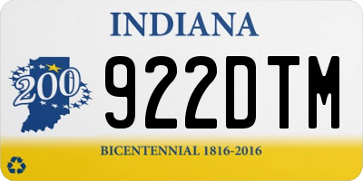 IN license plate 922DTM