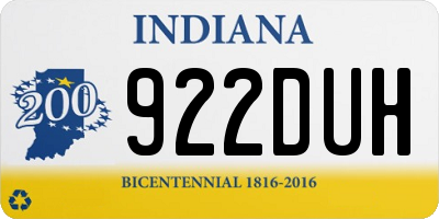 IN license plate 922DUH