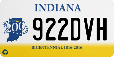 IN license plate 922DVH