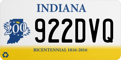 IN license plate 922DVQ