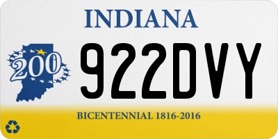 IN license plate 922DVY
