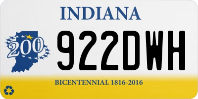 IN license plate 922DWH