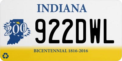 IN license plate 922DWL