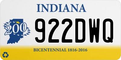 IN license plate 922DWQ