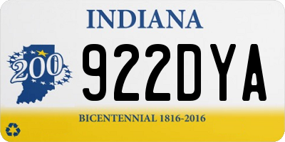 IN license plate 922DYA