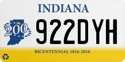 IN license plate 922DYH