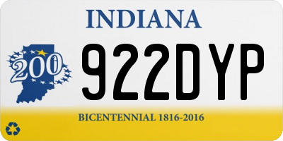 IN license plate 922DYP