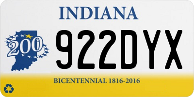 IN license plate 922DYX