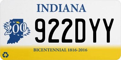 IN license plate 922DYY