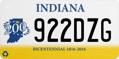 IN license plate 922DZG