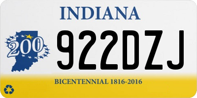 IN license plate 922DZJ