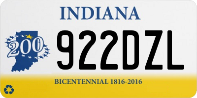 IN license plate 922DZL